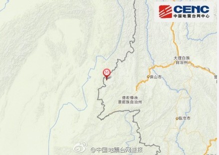 云南省盈江县发生4.1级地震震源深度11千米