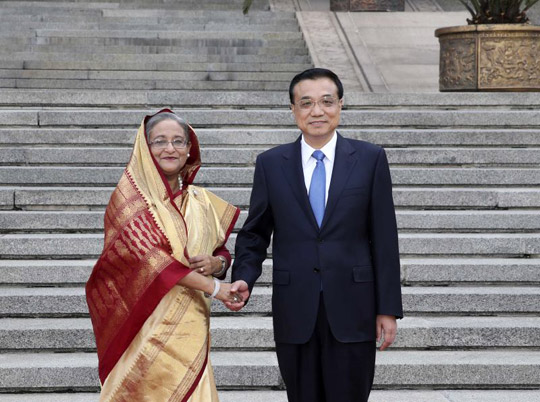 李克强晤孟加拉国总理：推进中孟合作伙伴关系