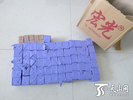 查缴730盒火柴。