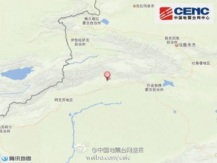 新疆库车县发生3.0级地震 震源深度5千米