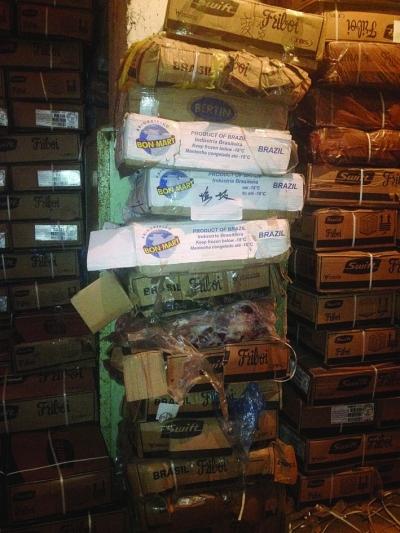 连云港查扣300吨巴西疯牛肉 涉案金额数以亿计