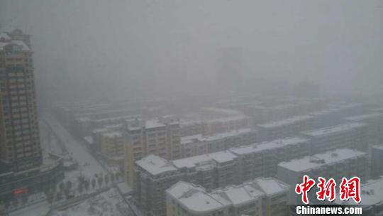 新疆北部遭遇大风大雪致多条公路通行受阻(图)