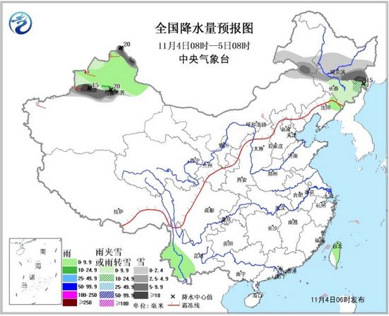 华北中南部等地有中到重度霾新疆北部局地有暴雪