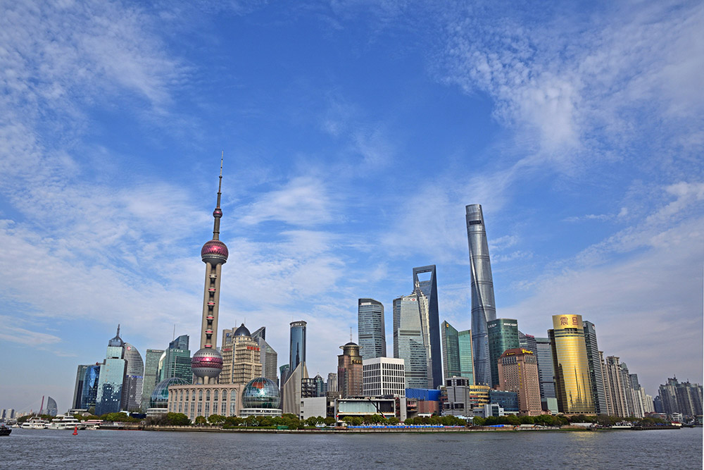 2020年4月5日下午，上海，眺望浦东。 IC photo 资料图