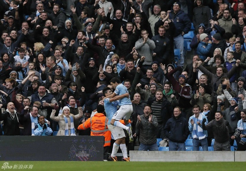 阿圭罗尽情欢庆