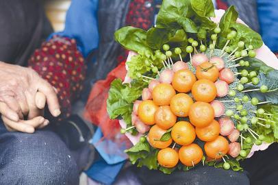 103岁老翁送105岁老伴“蔬菜花卉”做礼物(图)