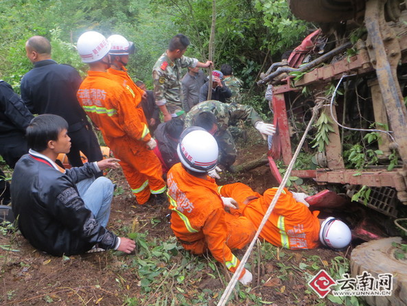 消防灌木丛中救出被困者