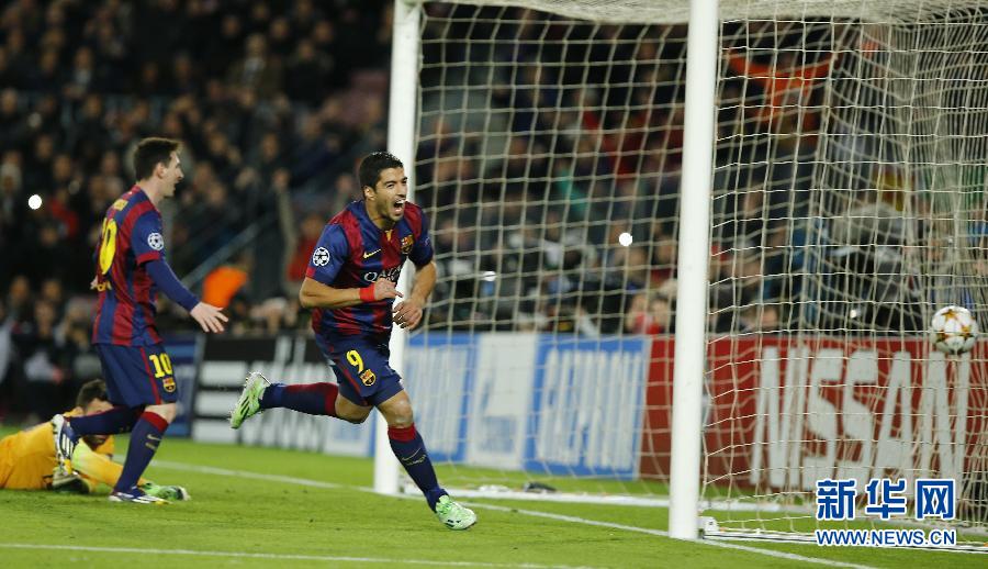 （体育）（3）足球——欧冠：巴塞罗那胜巴黎圣日耳曼