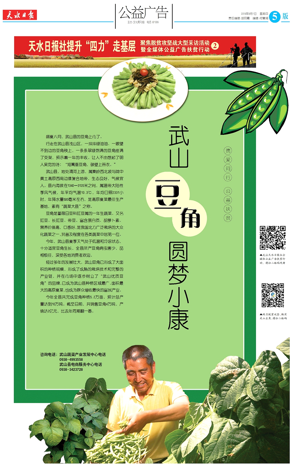 天水日报社全媒体助力脱贫攻坚公益广告扶贫行动2——武山豆角